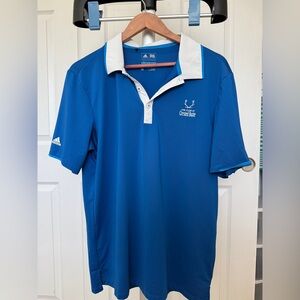 Adidas blue golf polo